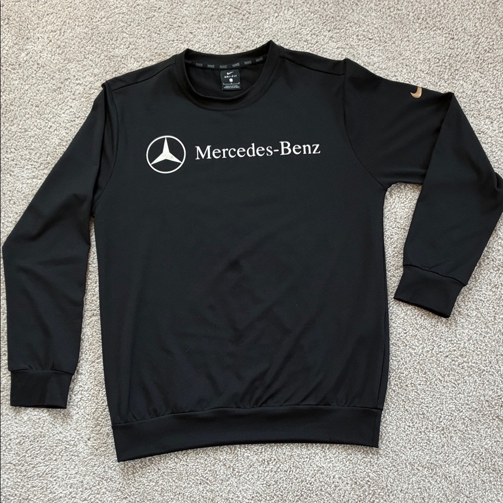 Nike Team Mercedes-Benz Black Long Sleeve shirt, Sz L